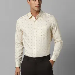 Louis Philippe Gods & Kings Beige Cotton Regular Fit Printed Shirt-image-55