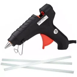 CRAFTYGUN 40 W Trigger Feed Hot Glue Gun Red with 3 Stick, FD-40 W-17