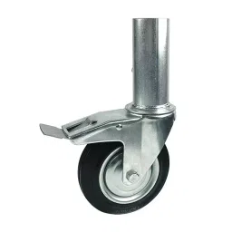 MUVALL Castor Wheel Rugged Steel Rims and Heavy Duty Rubber Tire Brake Type 160x40 mm Wheel Size, SC B 160 40 NRB-image-38
