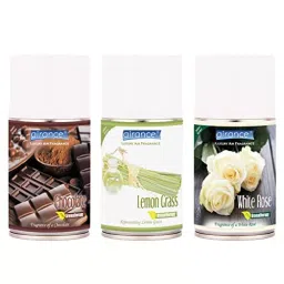 Airance 250 ml Each Chocolate, Lemon Grass & White Rose Spray Air Freshener Automatic Spray (Pack of 3)-image-84