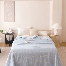 JC HOME Blue AC Room 233 GSM Double Bed Quilt-image-96