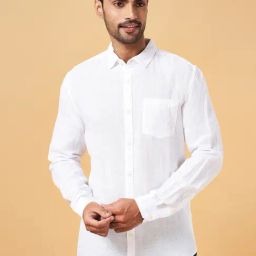 Byford by Pantaloons White Cotton Linen Regular Fit Shirt-picture-22