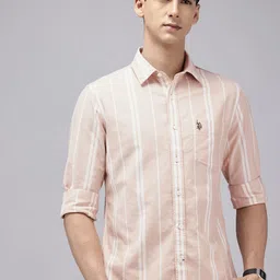 U.S. Polo Assn. Tailored Fit Striped Pure Cotton Casual Shirt-picture-10
