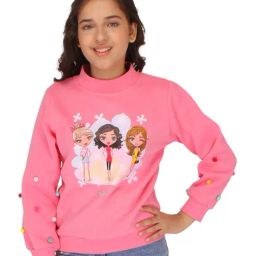Cutecumber Kids Pink Printed Full Sleeves Sweatshirt-picture-20