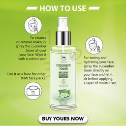 TNW the natural wash Set of 2 Cucumber Pore Tightening Toner - 100 ml each image 5