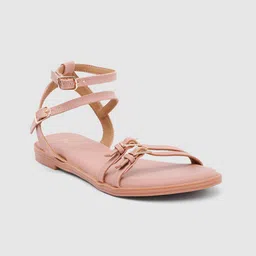 Inc 5 Women Open Toe Flats with Ankle Loop Closure-picture-29
