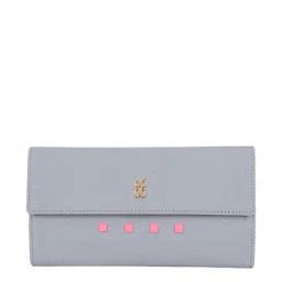 Baggit Purple Solid Tri-Fold Wallet for Women-image-25