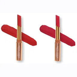 ME-ON Set of 2 Matte Vogue None-Transfer Lipsticks - Shade 07 & 09-28
