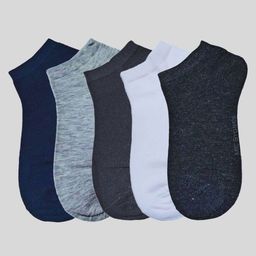 MJE Men Pack Of 5 Anti-Odour Ankle Length Socks-image-106
