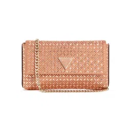 guess fashion Guess Pink Embellished Zalina Flap Clutch-picture-8