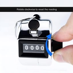 MURTISIDDH Metal Manual Mechanical Handheld Pitch Click Counter 4-Digit Lap Counter Clicker, Hand Tally Counter for Cricket Score, Mantra jaap, Event Mangements, Etc image 5