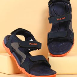 Pine Kids Velcro Closure Sandals - Blue-image-58