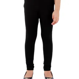 Kids Cave Cotton Jersey Solid Leggings - Black-picture-20