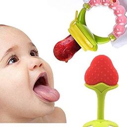 BabyGo Organic Baby's BPA-Free Silicone Nipple Food Nibbler & Teether for Fruits Pack of 2 -Multicolor-13