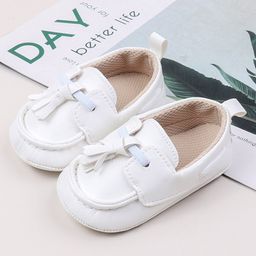KIDLINGSS Tassle Applique Loafer Style Booties - White-image-59