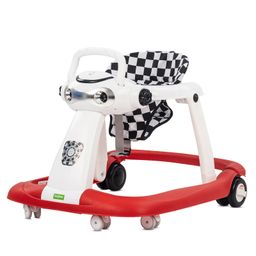 Baybee Lite 2 in 1 Twist Baby Activity Walker With Adjustable Height & Music - Red-16