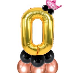 Decor Mantra Number 0 foil balloon 32 inch for birthday decoration items - Gold - Pack of 13-image-65