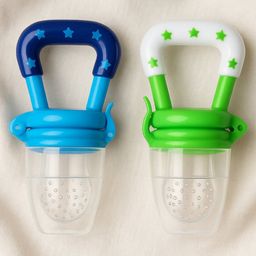 Badal Kidz baby Silicone Food/Fruit Nibbler, Baby Food and Fruit Feeder Combo - Blue & Green (Pack of 2)-9