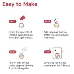 MiHeSo Overnight Oats - Assorted Pack - Pack of 7 - 420 Gm image 2