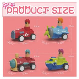 FunBlast Push and Go Vehicle Toy Pack of 4 -Color May Vary image 3