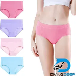 Diving Deep Women Pack of 4 Cotton Hipster Briefs-picture-18