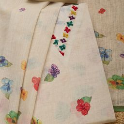 Soch Floral Printed Sequinned Unstitched Dress Material-picture-49