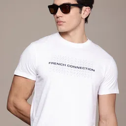 French Connection Bio Finish Brand Logo T-shirt-image-32