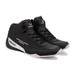BERSACHE Men Black Mesh Running Shoes-picture-58