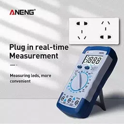 amiciSense 830L Digital Multimeter For AC/DC Voltage Current Resistance Diode Transistor hFE Management 1999 Count with 9 V Battery image 2
