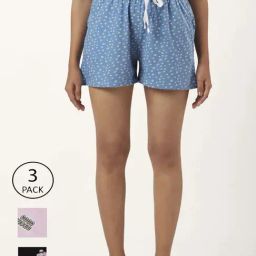 Dreamz by Pantaloons Blue Pink Cotton Printed Shorts-image-11