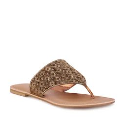 Marie Claire by Bata Women's Tan Thong Sandals-image-63