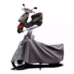 Auto Pearl Two Wheeler Cover with Bag for Okinawa Ridge Plus, Silver-image-22