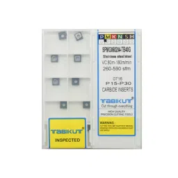 Tabikut Carbide Drilling Inserts Stainless Steel 80 to 180 m/min, SPMG060204 TB40G (Pack of 10)-13