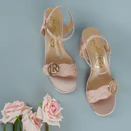 London Rag Women's Blush Ankle Strap Sandals-image-74