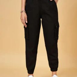 People by Pantaloons Black Cotton Mid Rise Jeans-picture-38