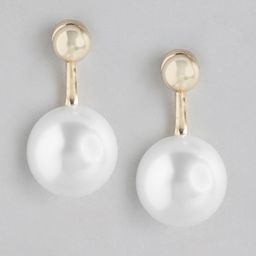 Forever New Gold Plated Beaded Spherical Drop Earrings-3
