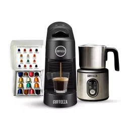 Coffeeza Finero Black Next Coffee Machine + Milk Frother (40 capsules Included)-image-4
