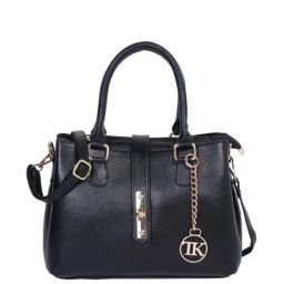 Teakwood Leathers Black Solid Medium Handbag-41