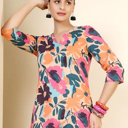 Anouk Rustic Women Floral Printed Pure Cotton Kurta with Palazzo-picture-28