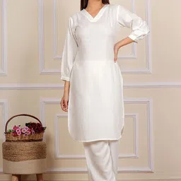 HEBA V-Neck Straight Kurta With Trouser-55