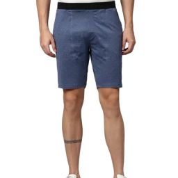 Slowave Blue Regular Fit Self Design Shorts-picture-21