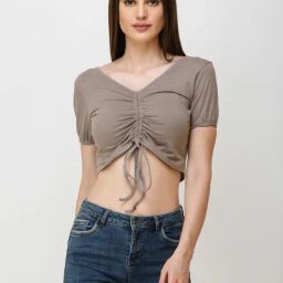 Scorpius Beige Regular Fit Crop Top-picture-24