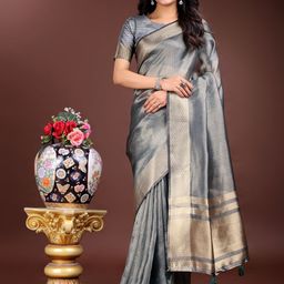 Pandadi Saree Woven Design Zari Organza Sarees-image-75