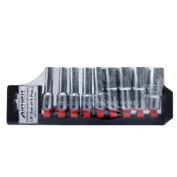 Autofit Chrome Vanadium Steel 9 Pcs Deep Bi-Hex Socket Set image 1