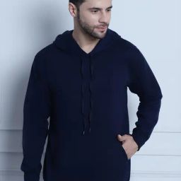 Vimal Jonney Navy Regular Fit Hooded Sweatshirt-picture-19
