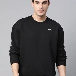 ALCIS Black Regular Fit Printed Sweatshirt-picture-31
