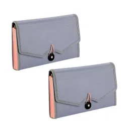 POLEN Cheque Expanding File Polypropylene (PP) Letter ‎14.5x26 cm ‎Elastic Closure, PXC1-CHQ - Grey-2-Pcs-33
