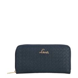 Lavie Navy Textured Zip Around Wallet for Women-41