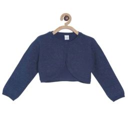 MINIKLUB Kids Navy Cotton Regular Fit Full Sleeves Shrug-image-14