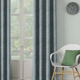 DDECOR Live Beautiful Blue Polyester 9 ft Long Door Curtain-7